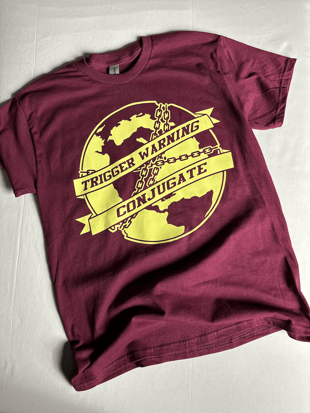 Maroon & Yellow Globe T-shirt