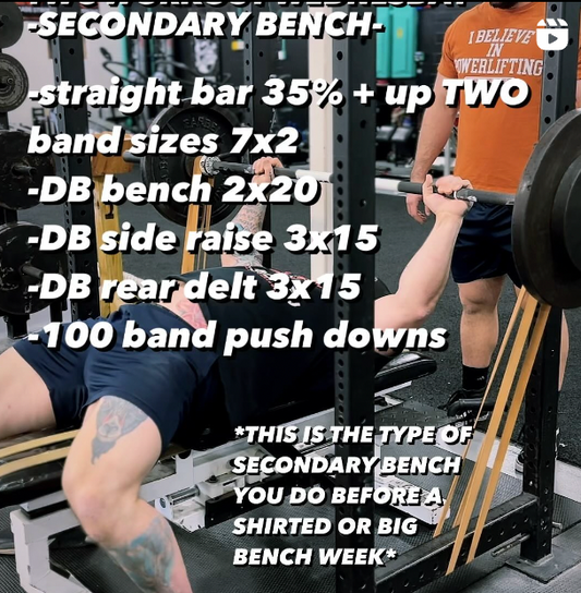 Secondary Bench Day. | #TWCWORKOUTWEDNESDAY 4.24.24