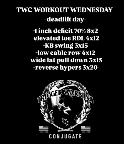 Deadlift Day. | #TWCWORKOUTWEDNESDAY 1.29.25