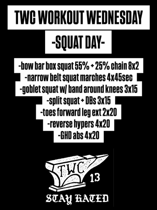 Squat Day. | #TWCWORKOUTWEDNESDAY 2.12.25