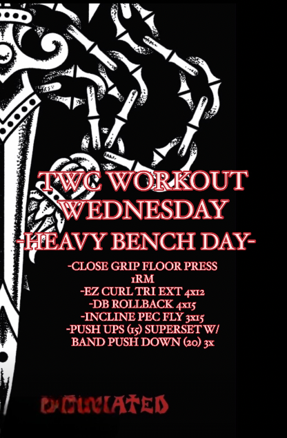 Heavy Bench Day. | #TWCWORKOUTWEDNESDAY 6.11.25