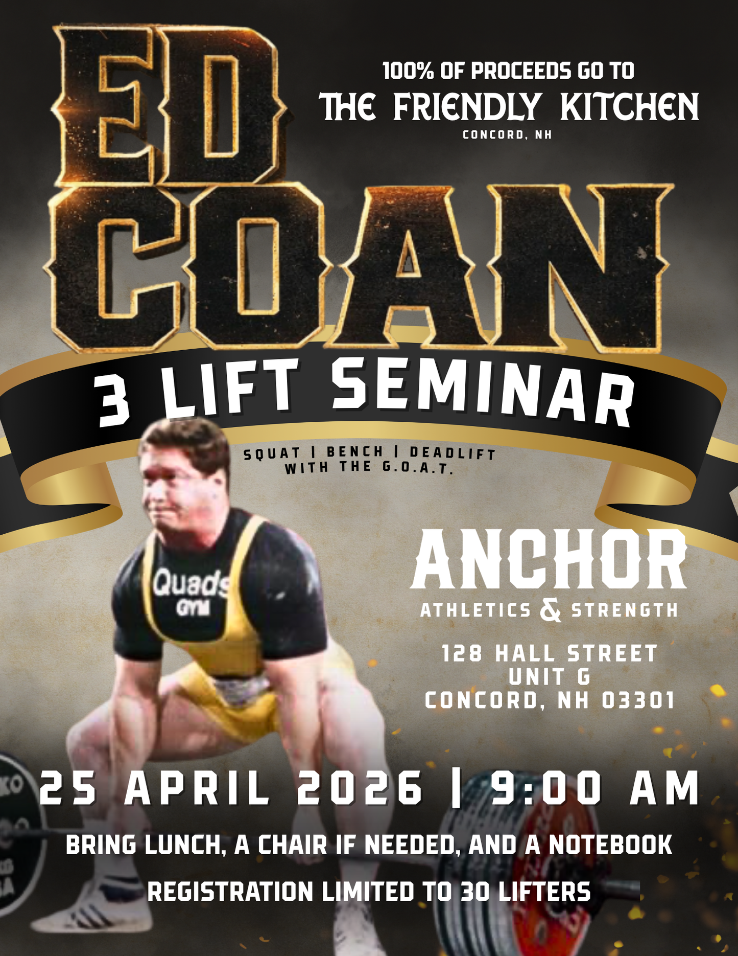 Ed Coan 3-Lift Powerlifting Seminar