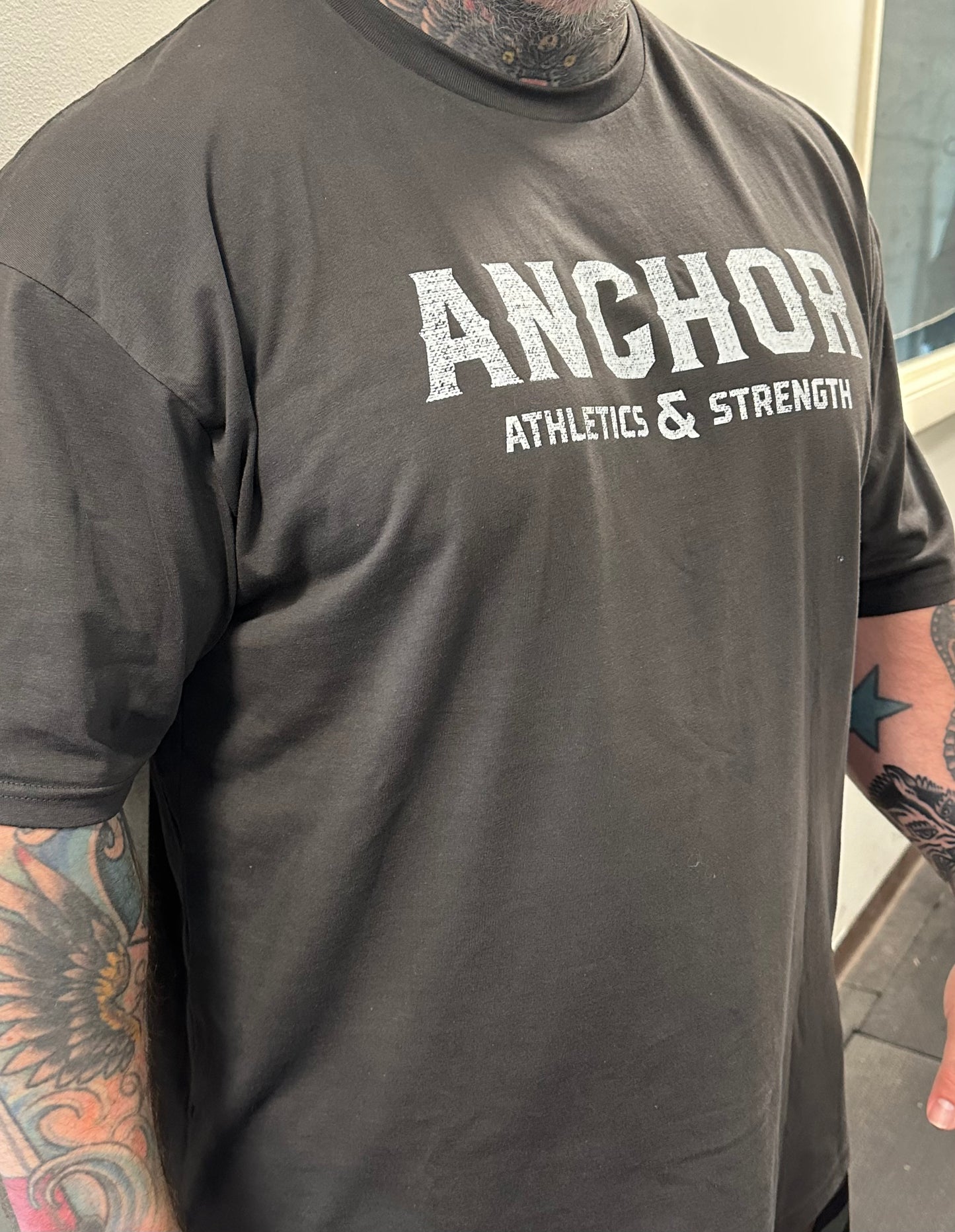 On Board Or Overboard Vintage Black Anchor T