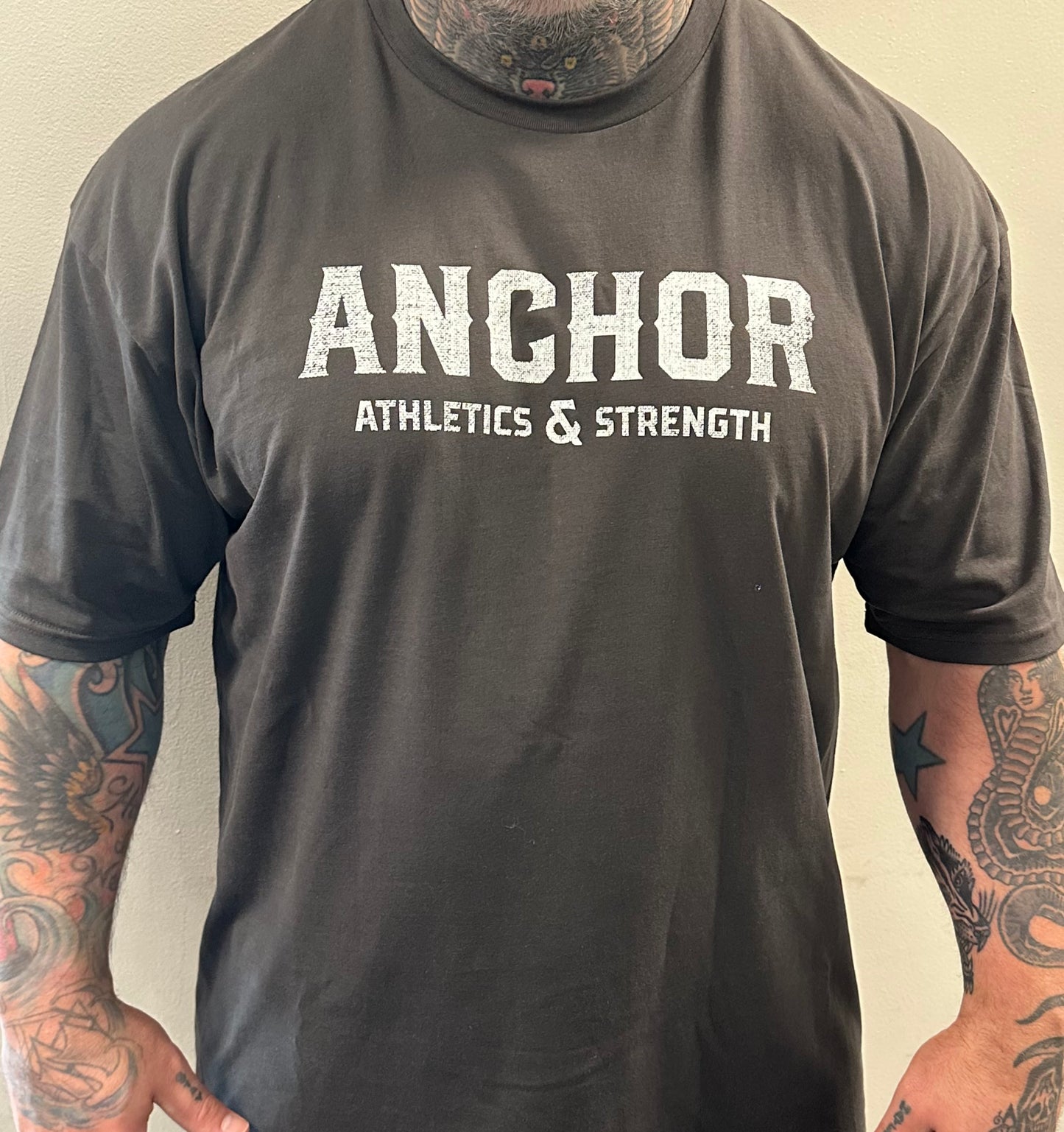 On Board Or Overboard Vintage Black Anchor T