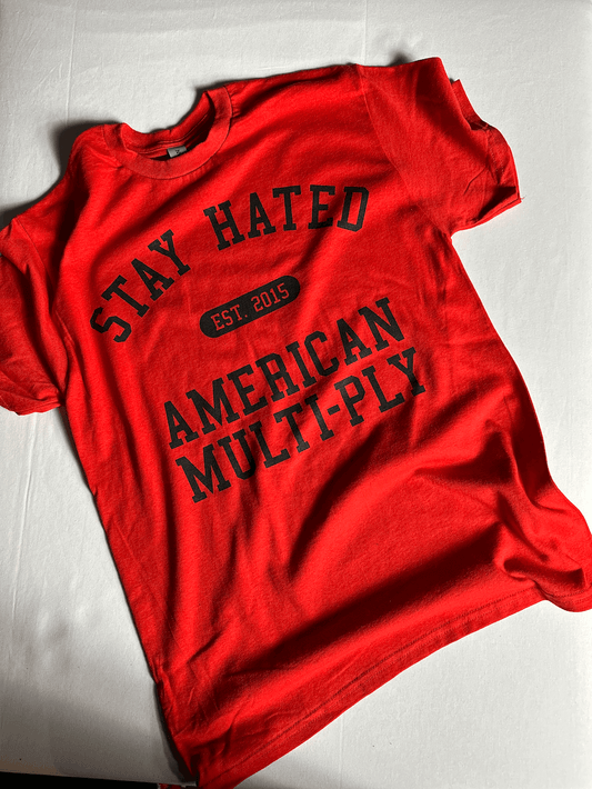 Red American Multi-ply T-shirt
